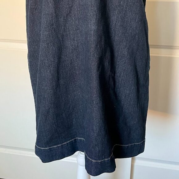 Liz Claiborne Simply Liz Dark Wash Denim Shirt Dress Size Medium - Picture 5 of 14